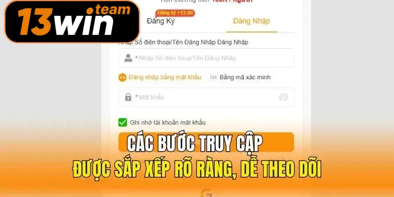 Các bước truy cập được sắp xếp rõ ràng, dễ theo dõi