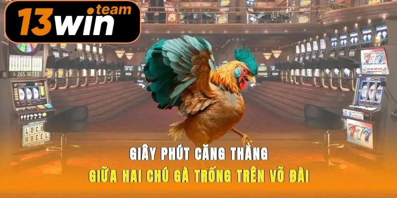 Giây phút căng thẳng giữa hai chú gà trống trên võ đài