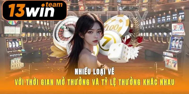 Nhiều loại vé với thời gian mở thưởng và tỷ lệ thưởng khác nhau